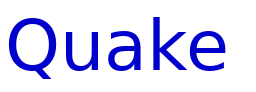 Quake & Shake fonte